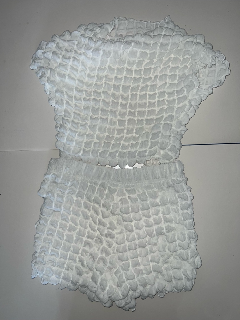 SHEIN White High Waist Shorts & Shirt